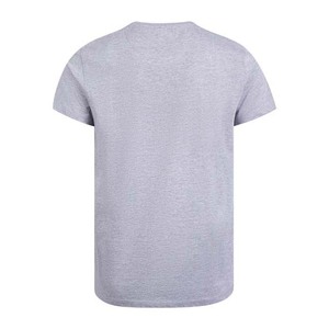 T-shirt à col rond gris chiné et noir OEM Vêtements pour hommes personnalisés Chemises d'été respirantes en coton de style rue grande taille - Product Image 5