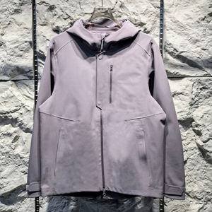 เสื้อแจ็คเก็ตกันลมมีฮู้ดขนาด XL, เสื้อคอเต่ามีซิปปิดผ้าตาข่ายบุผ้าแคนวาสแบบเรียบย้อมสีล้วนสำหรับฤดูหนาวฤดูใบไม้ร่วง - Product Image 3