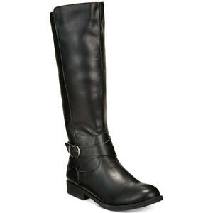 Style & Co Women's Black Knee-High Madixe Riding Boots Size 5 M Comfortable Lace-Up with <b>Pointed</b> <b>Toe</b> Western Style - Product Image 1