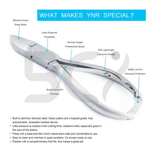 Kit d'instruments de podologie 5 pièces avec coupe-ongles, limes, lame de scalpel et manche - Certifié CE ISO13485 - Product Image 5