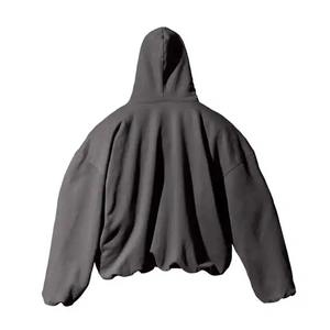 Vêtements pour hommes tendance sweat à capuche streetwear de haute qualité 500 gsm sweat à capuche sérigraphié épaule tombante sweats à capuche sans ficelle - Product Image 3