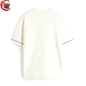 เสื้อยืดคอกลมสะพายไหล่สำหรับผู้ชายผ้าคอตตอน100% 300 GSM เสื้อโอเวอร์ไซส์เนื้อผ้าระบายอากาศได้ดีน้ำหนักเบา - Product Image 6