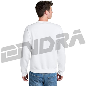 Sudadera blanca para hombre, corte holgado, lisa, suave y cómoda, para uso diario, estilo casual urbano con comodidad moderna, progearxfitor - Product Image 3