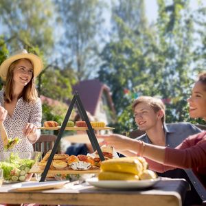 Plateau à plusieurs niveaux plateau de service à 2 niveaux bambou mariage à plusieurs niveaux service étagère à épices organisateur présentoir Charcuterie conseil pliable - Product Image 6