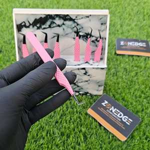 Pinzas de pestañas de calidad Pinzas de pestañas de volumen sostenible de 90 grados Pinzas de extensión de pestañas de embalaje personalizado - Product Image 2