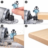 Fraise à défoncer CNC Tideway à 4 cannelures en alliage de tungstène-cobalt de qualité industrielle pour le bois, les coins arrondis et le surfaçage des bandes de bordure en PVC