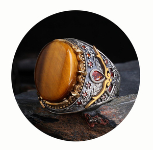 Turkish Jewelry Ottoman <b>Ring</b> <b>Mens</b> Luxury 925 Sterling <b>Silver</b> <b>Ring</b> Natural Stone Wholesale Jewelry From Turkey - Product Image 6