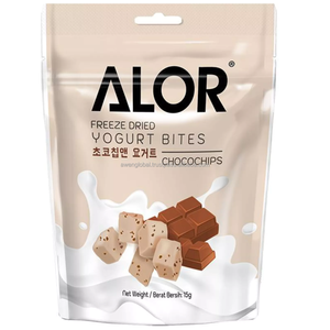 อะลอร์ โยเกิร์ตฟรีซดรายรสช็อกโกแลตชิปส์ 15 กรัม ขนมสำหรับเด็ก - Product Image 1