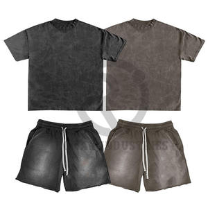 Men's Summer Street Casual Outfit Wholesale Two-Piece Set with Printed <b>Shorts</b> and T-Shirts Quick Dry & Breathable - Product Image 5