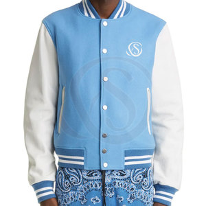 Custom STYLEGRAM WEARS <b>Men's</b> Winter Breathable Canvas Stand Collar High Street Lettermen <b>Jacket</b> <b>Long</b> Sleeves High Quality - Product Image 2
