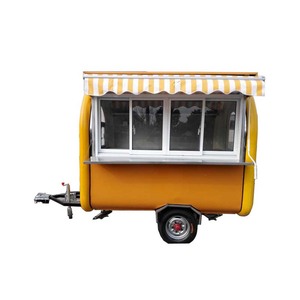 Chariot de nourriture de rue mobile pour entreprise avec friteuse à gaz, grill et réfrigérateur - Product Image 3