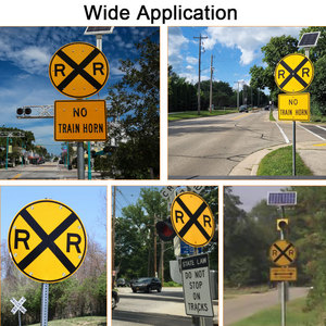 Luce di avvertimento di traffico personalizzabile OEM con la strada riflettente illuminata dal bordo direzionale e la ferrovia che attraversa i segnali stradali - Product Image 6