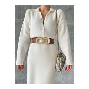 Ceinture élastique pour femme avec boucle dorée, ceinture pour veste, ceinture pour chemise, ceinture pour robe - TABA - Product Image 1