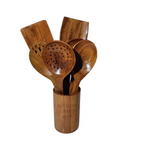 Cuillère en bois miroir écologique de qualité supérieure, durable, résistante à la chaleur, ustensile de cuisine pour la maison, la cuisine, le restaurant, professionnel, quotidien - Product Image 2