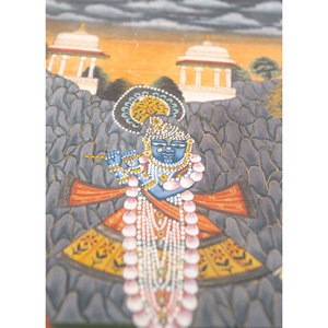 Tapiz de Pared de Tela de Algodón Verde con Arte Pichwai, Estilo Bohemio Navideño, Decoración Nórdica para Pared, Hogar y Exteriores, Ramadán - Product Image 3