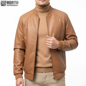 Design personnalisé de haute qualité décontracté mode en gros couleur brodé logo hiver veste en cuir hommes Blouson aviateur personnalisé - Product Image 2