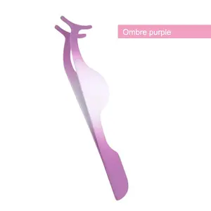 Pinzas para pestañas de acero inoxidable, aplicador de pestañas de agarre, pinzas para pestañas de volumen de alta calidad - Product Image 6