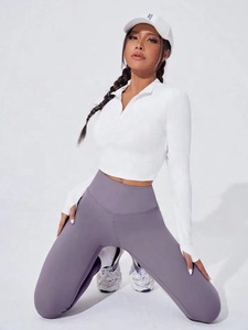 Nouveauté de haute qualité du fabricant haut de gamme Legging Slim Fit pour femmes Leggings de yoga Spandex/Nylon fermeture à la taille élastique - Product Image 3