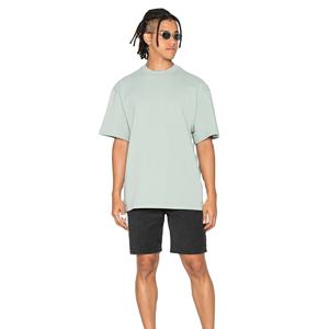 Usine Logo personnalisé T-shirt en coton lourd pour hommes 100% Jersey respirant surdimensionné à manches courtes 220gsm décontracté écran en soie vierge - Product Image 5