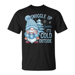 Esterno freddo? Maglietta con Adorabili Gnomi delle Nevi per Ragazze, Perfetta per Promozioni - Product Image 1