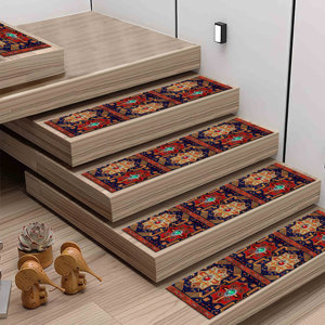 Tapis imprimé moderne, doux, motif géométrique, design Kilim, grand format, adapté aux animaux domestiques, tapis d'entrée - Product Image 5
