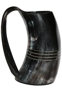 Vente en gros, corne de bœuf moyen, Tankard, corne de bœuf, tasse à bière, tasse à boire en corne pour hommes et femmes, xinpin US $5.00 - Product Image 3