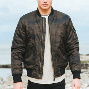 แจ็กเก็ตบอมเบอร์เข้ารูปสีน้ำตาล2025สำหรับผู้ชายที่ขายดีที่สุดพร้อมหนังแกะแท้และขนสัตว์ซับในแบบซิปรูดซิปขึ้นสำหรับนักขี่มอเตอร์ไซค์ - Product Image 3