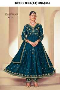 El último diseñador Faux Georgette Seda Bordado Secuencia Trabajo Sharara Traje Por Fab Zone - Product Image 5