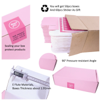 Boîte en carton ondulé de luxe personnalisée avec logo, auto-érectible, recyclable, avec emballage pailleté pour vêtements et robes