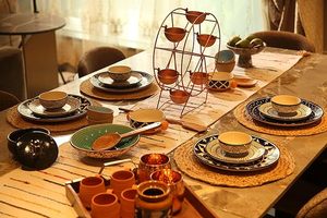 Toi Shine, manteles individuales trenzados de yute hechos a mano, mesa de comedor, decoraciones navideñas para bodas, reuniones familiares, fiestas, diseño Glam - Product Image 3