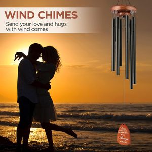 กระดิ่งลมสำหรับโทนลึกภายนอก, กระดิ่งลมที่เห็นอกเห็นใจสำหรับคนที่คุณรัก, กระดิ่งลมขนาดใหญ่32นิ้วพร้อมท่อหนา6อันและชั่วโมง - Product Image 2