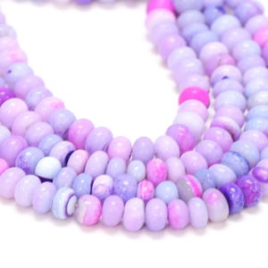 Cuentas Redondas de Ópalo Azul Lavanda: Piedra Preciosa Lisa AAA, 7-10 mm, Hilo de 15 Pulgadas - Product Image 4