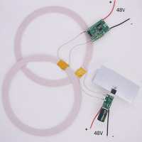 Kit de module de chargeur inductif sans fil Taidacent 100 mm longue portée 48 V CC, alimentation sans fil 48 volts, batterie externe sans fil
