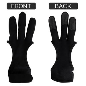 Gants d'entraînement à l'arc à trois doigts, accessoires flexibles pour la prise de cordes d'arc, pour les sports de plein air, la pratique de tir à la cible et l'arc professionnel - Product Image 4