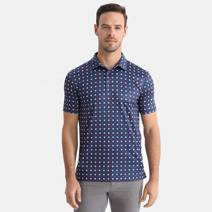 Custom OEM Men Brand Quality Spandex Polyester New Sublimation Pattern Print Dry Fit UPF 50+ Sports Golf Polo T Shirts - Product Image 4