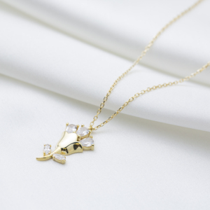 จี้หินเพทายรูปลูกแพร์ดีไซน์รูปดอกไม้เครื่องประดับเงินสเตอร์ลิง925 - Product Image 4