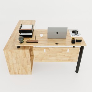 Bureau de direction ovale HBOV020-160x140, design moderne et contemporain, style bois mélaminé, assemblage requis pour une utilisation en mobilier de bureau - Product Image 2
