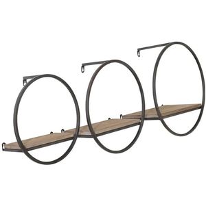 Metal and Wood Fancy Floating Wall <b>Shelves</b> Wall Mounted Storage <b>Shelf</b> for Home Hotels Living Room Kitchen Decor Made in India - Product Image 2