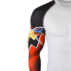 Vente en gros de chemises de compression de gymnastique pour hommes conception de coupe ajustée meilleure vente produit OEM - Product Image 2