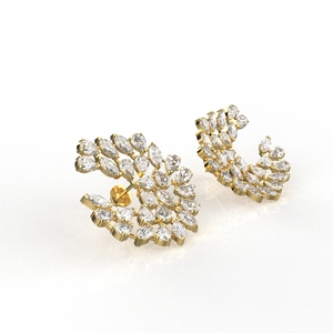 Avarta Elegant Sterling Silver <b>Fine</b> <b>Stud</b> <b>Earrings</b> Elegant Jewellery Design - Product Image 3