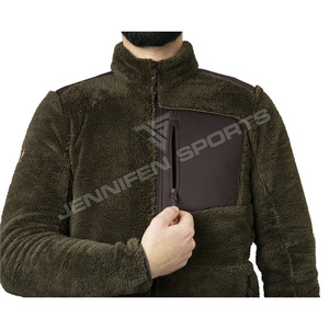 Veste de chasse d'hiver pour homme, style décontracté, respirante, 100% micro-polaire épaisse, coupe-vent, confortable et chaude, personnalisable - Product Image 2