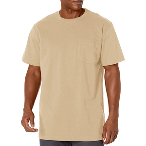 Custom Printable Logo Regular Fit Men's T <b>Shirt</b> Casual Wear with Solid Pattern Breathable Fabric Made of <b>Polyester</b> Cotton - Product Image 1