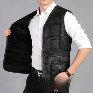 New Wholesale Price Top Quality Super Rider <b>Waistcoat</b> Genuine Leather Motorcycle Vest Biker Leather Vest <b>for</b> <b>Men</b> Wear - Product Image 3