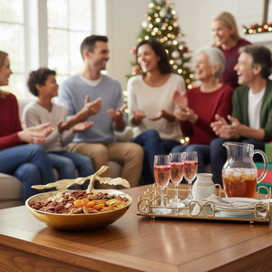 ถาดเสิร์ฟโลหะแก้วดีไซน์ทันสมัยเคลือบเงาสีทองหรูหรา |   ขาตั้งอเนกประสงค์ปลอดภัยต่ออาหาร เป็นมิตรกับสิ่งแวดล้อม สำหรับใช้ในบ้านและร้านอาหาร - Product Image 5