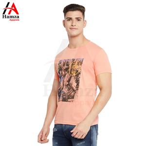 2025 Latest Design Men's T-<b>Shirt</b> <b>Peach</b> Color O-Neck Digital Printing 200 GSM 100% Cotton Breathable T-<b>Shirt</b> - Product Image 3