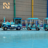 Tren sin rieles Nova Rides 28P para parques de atracciones al aire libre, trenes diésel directamente de China