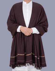 Men's Elegant Wool <b>Shawl</b>-Winter Warm Breathable 300g Traditional Solid Color <b>Wrap</b> From India & Pakistan - Product Image 1