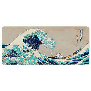 Tapis de souris et de clavier XL avec impression d'art japonais, imperméable, chauffant, avec design personnalisé, charge sans fil - En stock ! - Product Image 1