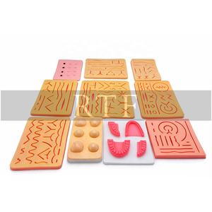 Coussin d'entraînement à la suture pour étudiants en médecine, réutilisable, en silicone, simulation réaliste de la peau et motifs de plaies variés - Product Image 5