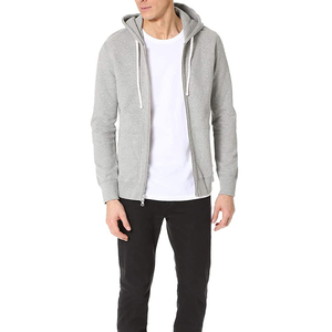 Sudadera con capucha premium para hombre, con cremallera completa, corte regular, forro polar de algodón grueso, ecológica, transpirable, cortavientos, de secado rápido, para invierno - Product Image 5